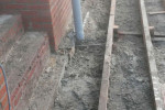 Steiger /vlonder achter tuinhuis  Grootebroek