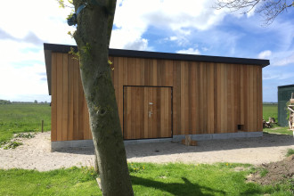 Nieuwbouw zonneschuur  te Bergen 
